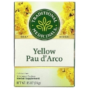 Traditional Medicinals Yellow Pau d &#x27;Arco без кофеина 16 чайных пакетиков 24 г (0 85 унции)