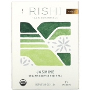 Rishi Tea Органический ароматизированный зеленый чай жасмин 15 пакетиков 1 48 унции (42 г)