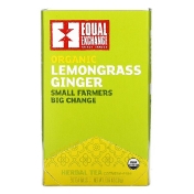 Equal Exchange Органический травяной чай с лемонграссом и имбирем без кофеина 20 чайных пакетиков 30 г (1 05 унции)