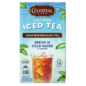Celestial Seasonings Cold Brew Iced Tea несладкий черный чай 18 чайных пакетиков 35 г (1 2 унции)