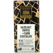 Endangered Species Chocolate темный шоколад с лесными орехами и ирисом 72% какао 85 г (3 унции)