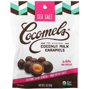 Cocomels Органический продукт Кокосовое молоко и карамель Кусочки Морская соль 3 5 унц. (100 г)