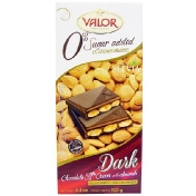Valor Темный шоколад с миндалем 52% какао без добавления сахара 150 г (5 3 унции)