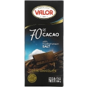Valor Темный шоколад 70% какао со средиземноморской солью 3 5 унции (100 г)