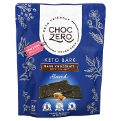 ChocZero Keto Bark темный шоколад с морской солью миндаль без сахара 6 мини-батончиков по 28 г (1 унция)