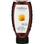 Madhava Natural Sweeteners Органический янтарный мед нефильтрованный 454 г (16 унций)