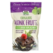 Now Foods Real Food Органические фрукты монаха заменитель сахара 1 к 1 1 фунт (454 г)