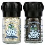 Celtic Sea Salt набор мини-мельниц светло-серая кельтская соль и черный перец 82 г (2 9 унции)