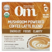 Om Mushrooms Смесь кофе с грибами и латте 10 пакетиков по 0 28 унции (8 г) каждый