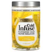 Twinings Cold Infuse ароматизатор для холодной воды лимон и имбирь 12 шт. 30 г (1 06 унции)