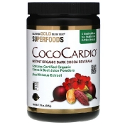 California Gold Nutrition CocoCardio сертифицированный напиток из органического растворимого темного какао с соком свеклы и гибискусом 225 г (7 93 унции)