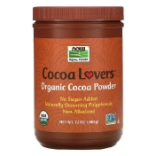 Now Foods Real Food Cocoa Lovers органический какао-порошок 340 г (12 унций)