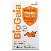 BioGaia Kids Immune Active with L. Reuteri + витамин D апельсин 60 жевательных таблеток с пробиотиками