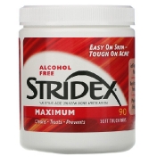 Stridex Одношаговое средство от угрей максимальная сила без спирта 90 мягких салфеток