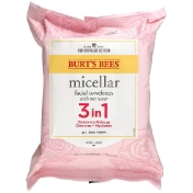 Burt&#x27;s Bees Мицеллярные салфетки 3-в-1 с розовой водой 30 предварительно увлажненных салфеток