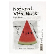 Too Cool for School Маска Natural Vita Beauty (увлажняющая) с витамином B5 и арбузом 1 лист 0 77 жидких унций (23 мл)