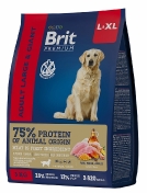 Brit Premium Dog Adult Large & Giant для собак крупных пород с курицей 3 кг
