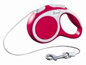 Flexi Виа Рулетка-трос для собак до 12кг, 5м, красная (Vario S cord 5m red) 150 г